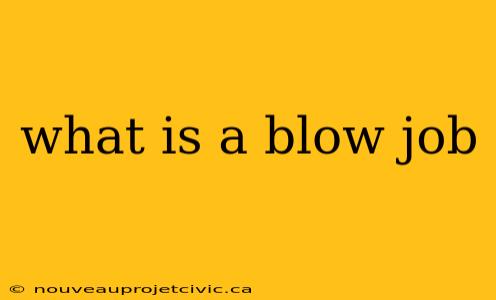 what is a blow job