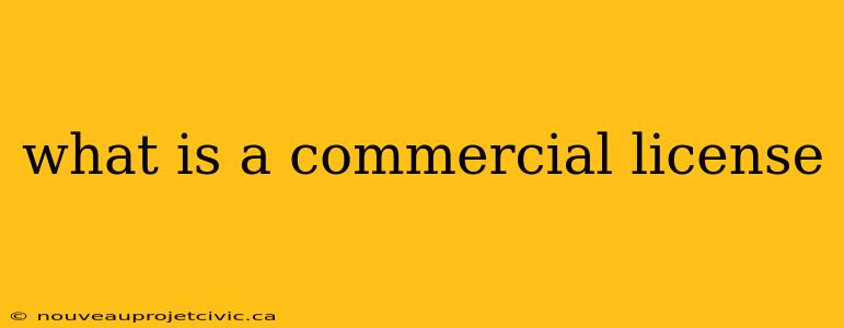 what is a commercial license