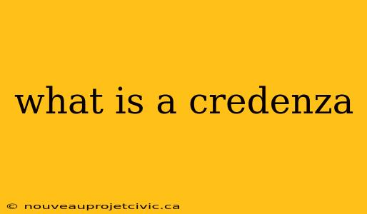 what is a credenza