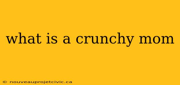 what is a crunchy mom