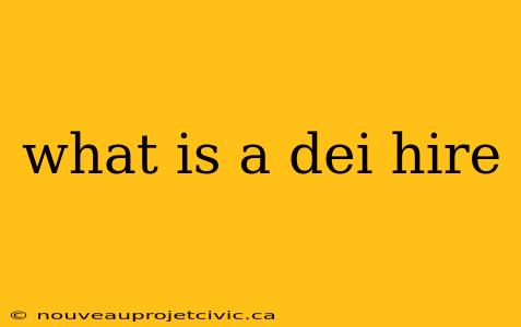 what is a dei hire