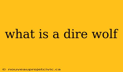 what is a dire wolf