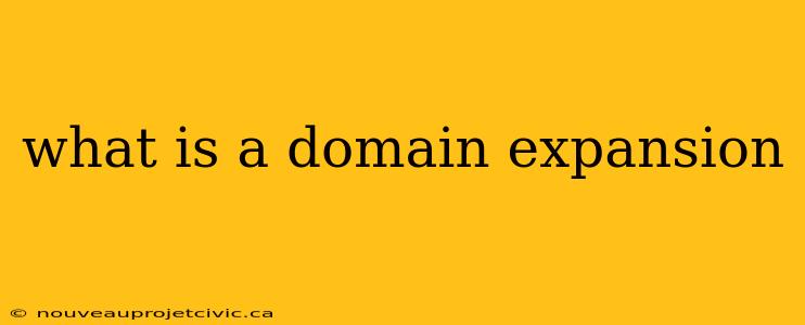 what is a domain expansion