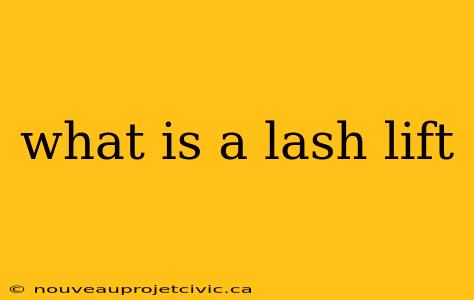 what is a lash lift