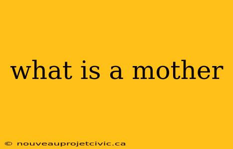 what is a mother