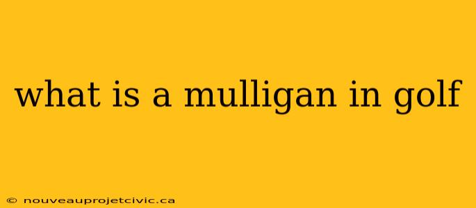 what is a mulligan in golf