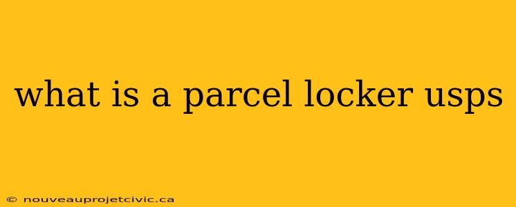 what is a parcel locker usps