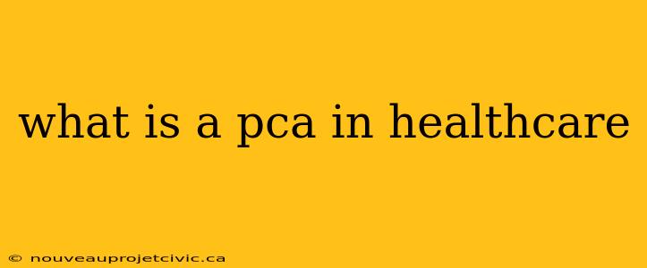 what is a pca in healthcare