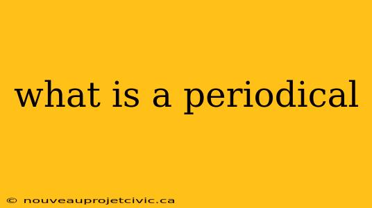 what is a periodical