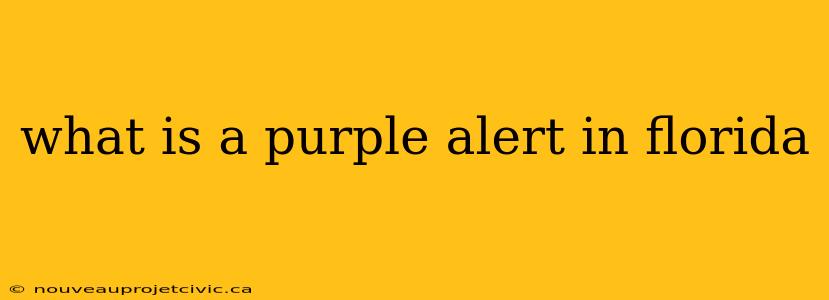 what is a purple alert in florida