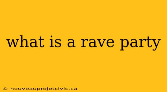 what is a rave party