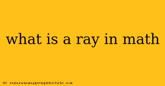 what is a ray in math