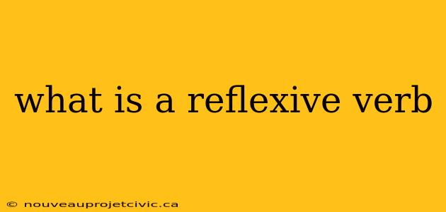 what is a reflexive verb