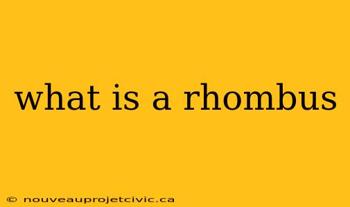 what is a rhombus