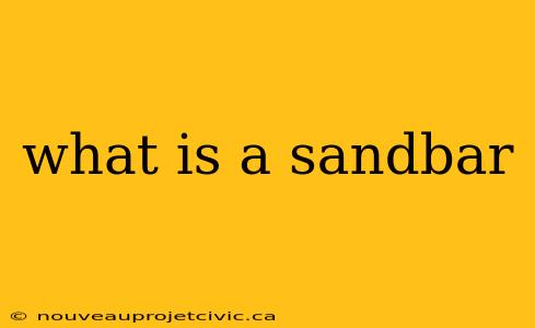 what is a sandbar