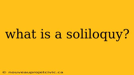 what is a soliloquy?