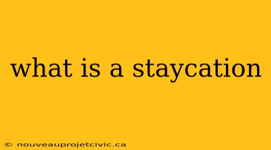 what is a staycation