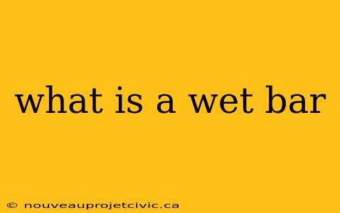 what is a wet bar