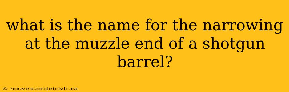 what is the name for the narrowing at the muzzle end of a shotgun barrel?