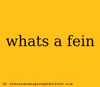 whats a fein