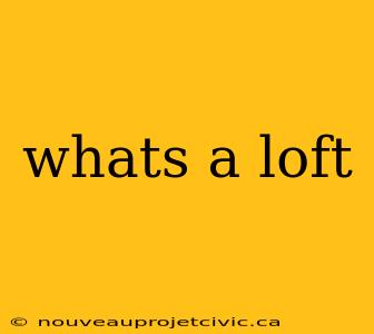 whats a loft