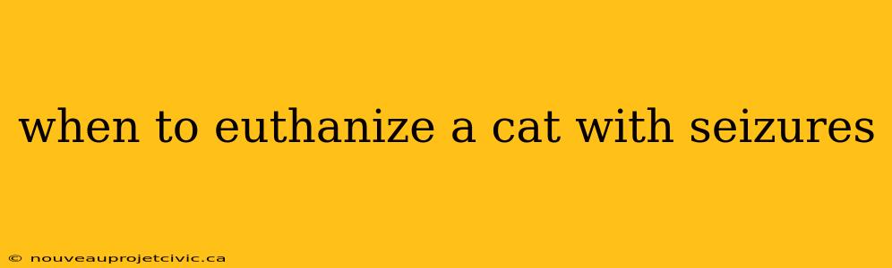 when to euthanize a cat with seizures