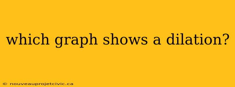 which graph shows a dilation?