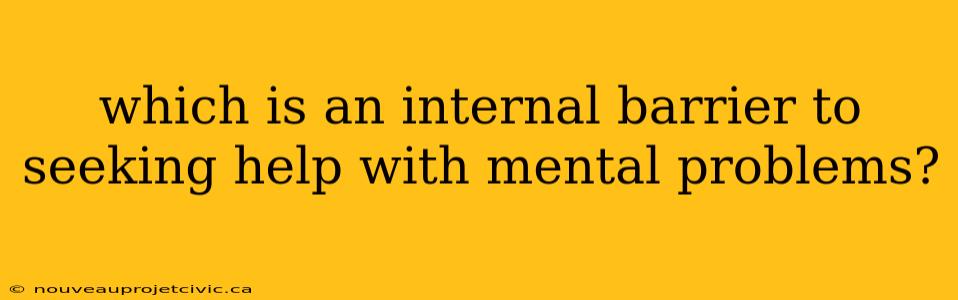 which is an internal barrier to seeking help with mental problems?