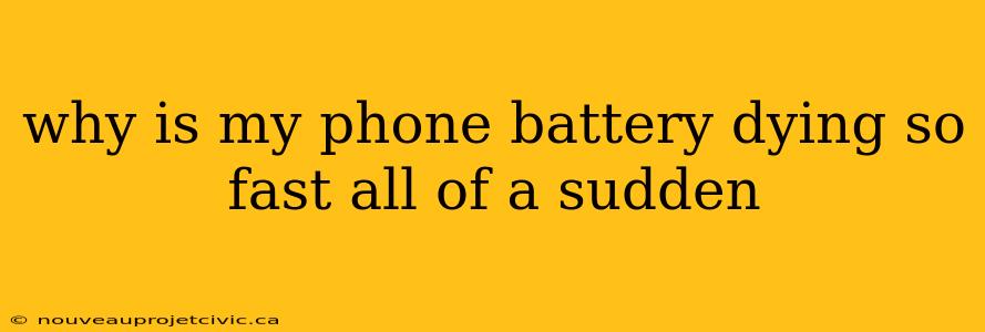 why is my phone battery dying so fast all of a sudden