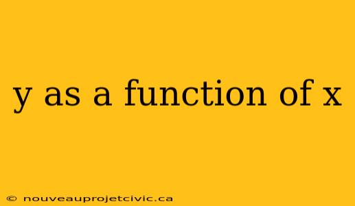 y as a function of x